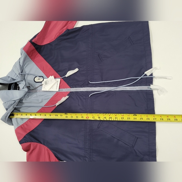 Coach Convertible Chevron Windbreaker Multicolor Jacket Women's Size Large NWT - Picture 8 of 8